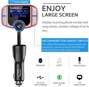 img 2 attached to (Upgraded Version) Sumind Car Bluetooth FM Transmitter Car Electronics & Accessories