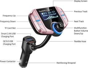 img 3 attached to (Upgraded Version) Sumind Car Bluetooth FM Transmitter Car Electronics & Accessories
