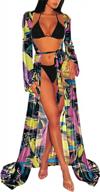 beach babe alert: women's sultry mesh long-sleeve tie-front swimsuit cover-up logo