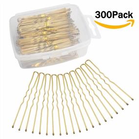 img 3 attached to 300 Pack Jaciya Hair Pins - Bobby Pins For Blonde Hair Bun Maker U Shape Accessories For Women Girls Wedding Bridal Thick Hair Barrette Clip Bulk With Box