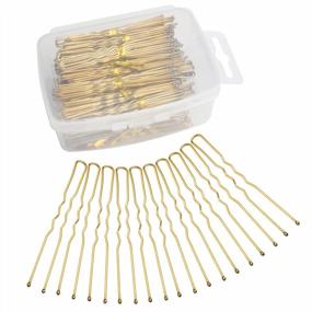 img 4 attached to 300 Pack Jaciya Hair Pins - Bobby Pins For Blonde Hair Bun Maker U Shape Accessories For Women Girls Wedding Bridal Thick Hair Barrette Clip Bulk With Box