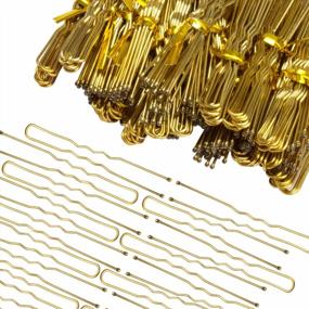 img 2 attached to 300 Pack Jaciya Hair Pins - Bobby Pins For Blonde Hair Bun Maker U Shape Accessories For Women Girls Wedding Bridal Thick Hair Barrette Clip Bulk With Box