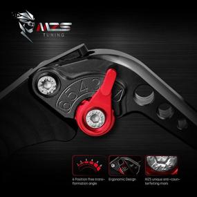 img 1 attached to Short Adjustable CNC Brake Clutch Levers - MZS Black Motorcycle Accessories Compatible with GSF650, GSX650F, DL1000 V-Strom, SV1000 SV1000S, TL1000R, GSF1200, GSF1250, GSX1250, GSXR1300 Hayabusa, GSX1400