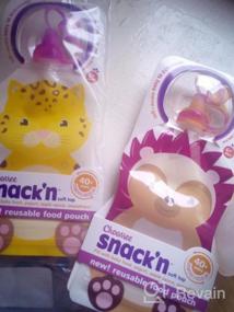img 7 attached to ChooMee SnakPack Reusable Food Pouch 4 Pack ($2.25 Ea) 5 Oz Premium Double Zipper + 4 SoftSip Swirl Tops