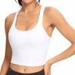racerback yoga sports bra with removable pads and crop tank top for women by lemedy - perfect for workouts logo