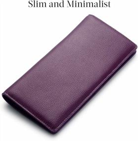 img 3 attached to Stylish And Secure Bifold Wallet For Women: Bveyzi Ultra Slim RFID Blocking Credit Card Holder Clutch