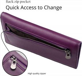 img 1 attached to Stylish And Secure Bifold Wallet For Women: Bveyzi Ultra Slim RFID Blocking Credit Card Holder Clutch