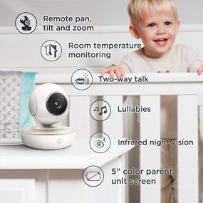 img 2 attached to Motorola MBP50-G2 Video Baby Monitor - 5" LCD, 2 HD Cameras W/ Infrared Night Vision & Remote Pan/Tilt/Zoom