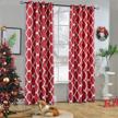 stylish moroccan inspired blackout curtains with grommet top for living room - 52 x 84 inches, red (1 panel), by melodieux logo