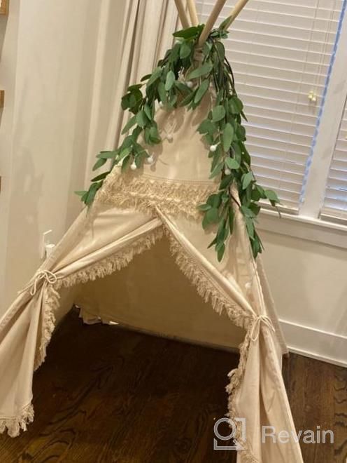 img 1 attached to 🌿 DearHouse 5.5Ft Seeded Eucalyptus Garland: Faux Greenery Wedding Backdrop and Wall Decor review by Luis Neels