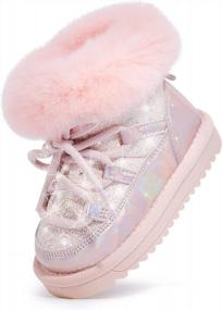 img 4 attached to Warm And Cozy: BMCiTYBM Toddler Snow Boots For Girls And Boys