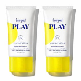 img 4 attached to Supergoop PLAY Everyday SPF 50 Lotion - 2 Pack - Broad Spectrum Sunscreen For Sensitive Skin, Water & Sweat Resistant Body & Face Sunscreen, Clean Ingredients, Reef-Friendly Formula
