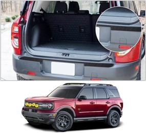 img 2 attached to 🚗 CDEFG Rear Bumper Protector Guard: 2021-2022 Bronco Sport CX430 Trunk Door Entry Guards Accessory Trim Cover - Car Exterior Accessories at their Finest!