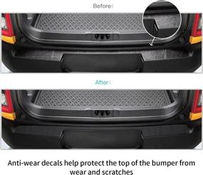 img 3 attached to 🚗 CDEFG Rear Bumper Protector Guard: 2021-2022 Bronco Sport CX430 Trunk Door Entry Guards Accessory Trim Cover - Car Exterior Accessories at their Finest!