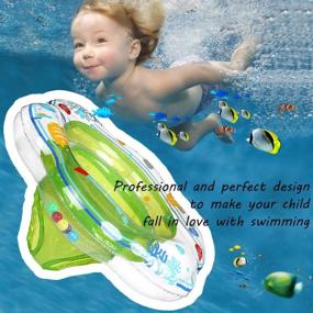 img 3 attached to Baby Swimming Ring Floats With Safety Seat Double Airbag Swim Rings For Babies Kids Swimming Float Baby Floats For Pool Swim Training Aid Kids PVC Pool Floats For Toddlers Of 6-12 Months