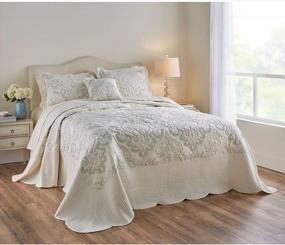 img 3 attached to King Size Ivory Seaglass Beige BrylaneHome Amelia Bedspread For Enhanced SEO Ranking