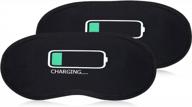 set of 2 soft and comfy sleep masks with adjustable straps - creative and funny eye masks, perfect in christmas gift giving logo