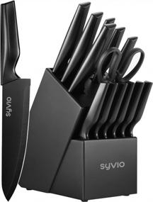img 4 attached to syvio Knife Sets for Kitchen with Block