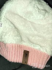 img 8 attached to Аксессуары для девочек в холодную погоду: набор зимних флисовой шапки и бесконечного шарфа
