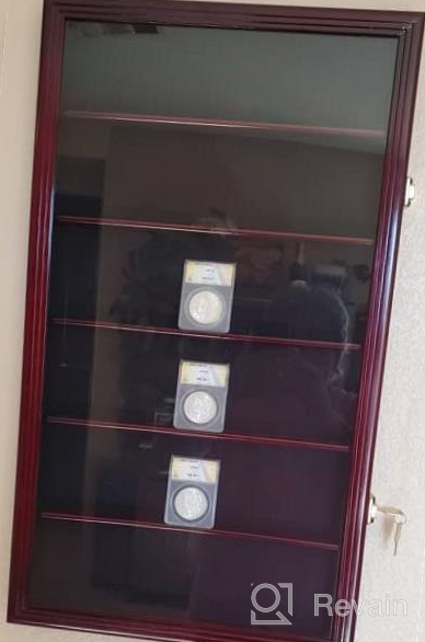 img 1 attached to Lockable Black Coin Slab Display Case Cabinet Holder Rack For NGC PCGS ICG Collectors – 42 Slots review by Johnathan Rothstein