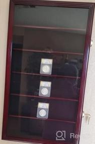 img 5 attached to Lockable Black Coin Slab Display Case Cabinet Holder Rack For NGC PCGS ICG Collectors – 42 Slots