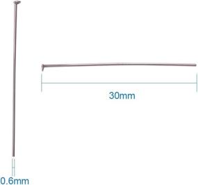 img 3 attached to PandaHall Elite 1 inch Stainless Steel Flat Headpins: 278 Pcs for Jewelry Making