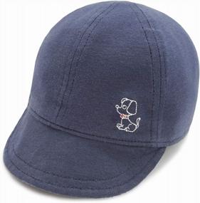 img 3 attached to Reversible Infant Baseball Cap With Shell Embroidery - Keepersheep Cotton Sun Hat For Babies