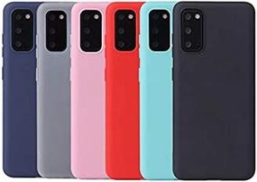 img 3 attached to Набор из 6 тонких гелевых чехлов из ТПУ для Samsung Galaxy S20 — легкие, нескользящие, черного, небесно-голубого, розового, темно-синего, красного и прозрачного цветов