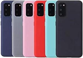 img 4 attached to 6-Pack Slim TPU Gel Cases For Samsung Galaxy S20 - Lightweight, Non-Slip Protection In Black, SkyBlue, Pink, Dark Blue, Red & Translucence