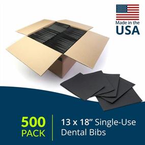 img 3 attached to 500-Pack Black TIDI Choice Waffle-Embossed Dental Bibs/Towels, 13" X 18", 2-Ply Tissue With Poly Backing To Prevent Leaks - Essential Dental Consumables (917458)