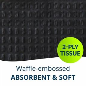 img 2 attached to 500-Pack Black TIDI Choice Waffle-Embossed Dental Bibs/Towels, 13" X 18", 2-Ply Tissue With Poly Backing To Prevent Leaks - Essential Dental Consumables (917458)