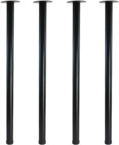 img 4 attached to QLLY 30" Adjustable Metal Desk Legs, Office Table Furniture Leg Set (1.5 Inch/38Mm Diameter) - 4 Pack (Black)