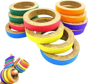 img 4 attached to 🐦 Bonka Bird Toys 2113 Pk12 Chew Bagels: 2.75 inch Foraging Foot Toy for Parrots