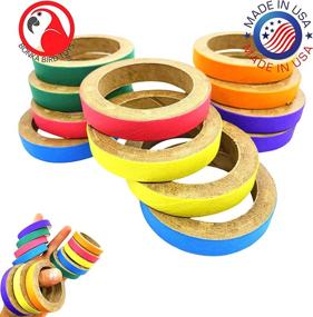 img 3 attached to 🐦 Bonka Bird Toys 2113 Pk12 Chew Bagels: 2.75 inch Foraging Foot Toy for Parrots