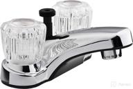 🚿 dura faucet df-pl720a-cp chrome rv bathroom faucet with crystal acrylic knobs, shower hose diverter included logo