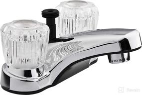 img 4 attached to 🚿 Dura Faucet DF-PL720A-CP Chrome RV Bathroom Faucet with Crystal Acrylic Knobs, Shower Hose Diverter Included