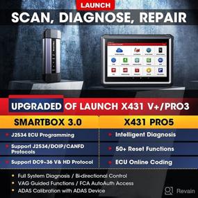 img 3 attached to 🔧 LAUNCH X431 PRO 5 J2534 Reprogramming Tool: Advanced 2022 Intelligent Diagnostic Scanner with SmartBox 3.0 CANFD/DOIP, 50+ Services, ECU Online Coding, 2 Years Update