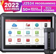 🔧 launch x431 pro 5 j2534 reprogramming tool: advanced 2022 intelligent diagnostic scanner with smartbox 3.0 canfd/doip, 50+ services, ecu online coding, 2 years update logo