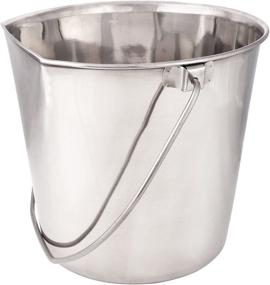 img 1 attached to 🐾 1-Quart Pro Select Stainless Steel Pet Pail – Heavy Duty Flat Sided Pail Ideal for Water Supply in Pet Kennels