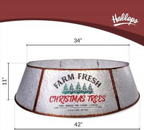 img 1 attached to Upgrade Your Christmas Decor With Hallops Galvanized Christmas Tree Collar - Adjustable Metal Skirt For Large To Small Trees (Original & Super Oversize Options)