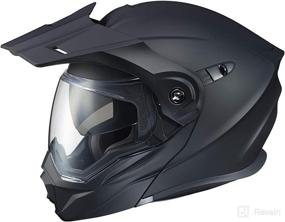 img 3 attached to ScorpionEXO Unisex-Adult Modular/Flip Up Adventure Touring Motorcycle Helmet (Matte Black, XXX-Large): Explore the EXO-AT950 Solid