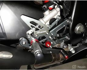 img 2 attached to 🏍️ CNC Adjustable Rearsets Footpegs for Y.a.m.a.h.a YZF R6 2006-2016: Enhance Control and Comfort