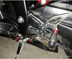 img 3 attached to 🏍️ CNC Adjustable Rearsets Footpegs for Y.a.m.a.h.a YZF R6 2006-2016: Enhance Control and Comfort