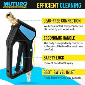 img 3 attached to Powerful & Versatile: MUTURQ Pressure Washer Gun With Swivel, 5000 PSI & 12 GPM For Efficient Cleaning!
