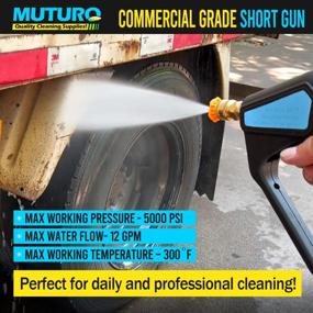 img 2 attached to Powerful & Versatile: MUTURQ Pressure Washer Gun With Swivel, 5000 PSI & 12 GPM For Efficient Cleaning!