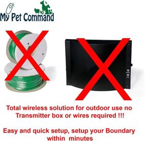 img 1 attached to 🔌 Wireless Electric Fence Containment System: GPS Boundary, Easy Setup, Outdoor Use, Waterproof Collars with Rechargeable & Training Whistle – Ideal Pet Command Solution