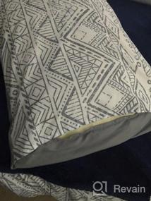 img 5 attached to Boho Geometric Duvet Cover Set - Мягкое одеяло из микрофибры с этническим дизайном, комплект постельных принадлежностей King Size из 3 предметов, устойчивый к выцветанию и дышащий - идеально подходит для богемного образа в стиле ретро