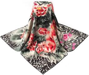 img 3 attached to INAINI Silk Twill Scarf: Women's Pure Silk Head Scarf with Hand-Rolled Edges - Luxury 16 momme