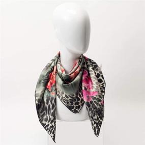 img 2 attached to INAINI Silk Twill Scarf: Women's Pure Silk Head Scarf with Hand-Rolled Edges - Luxury 16 momme