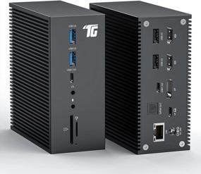 img 4 attached to Измените конфигурацию своего ноутбука с помощью док-станции Tiergrade 17-в-1 USB-C — тройной дисплей, два 4K HDMI, DP, 6 портов USB, Ethernet, аудио, SD/TF и PD 60 Вт